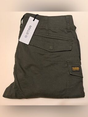 G-Star Dark Bronze Green Cargo Tapered Pants(brand new)